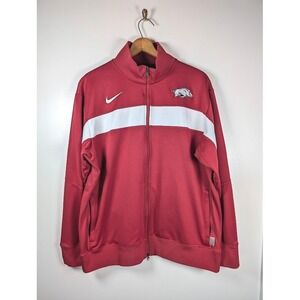 Nike Arkansas Razorbacks Track Jacket Mens Size 2XL Dri-Fit Full Zip Pockets Y2K